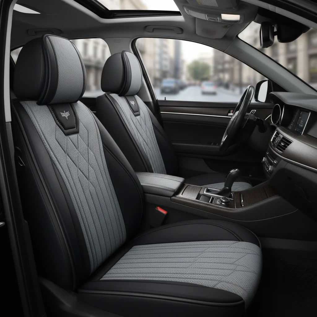 

2&5-Seat Car Seat Covers, Full Coverage All-Season Car Seat Cushions, Auto Accessories, Vehicle Interior Upgrade, Stylish Car Co