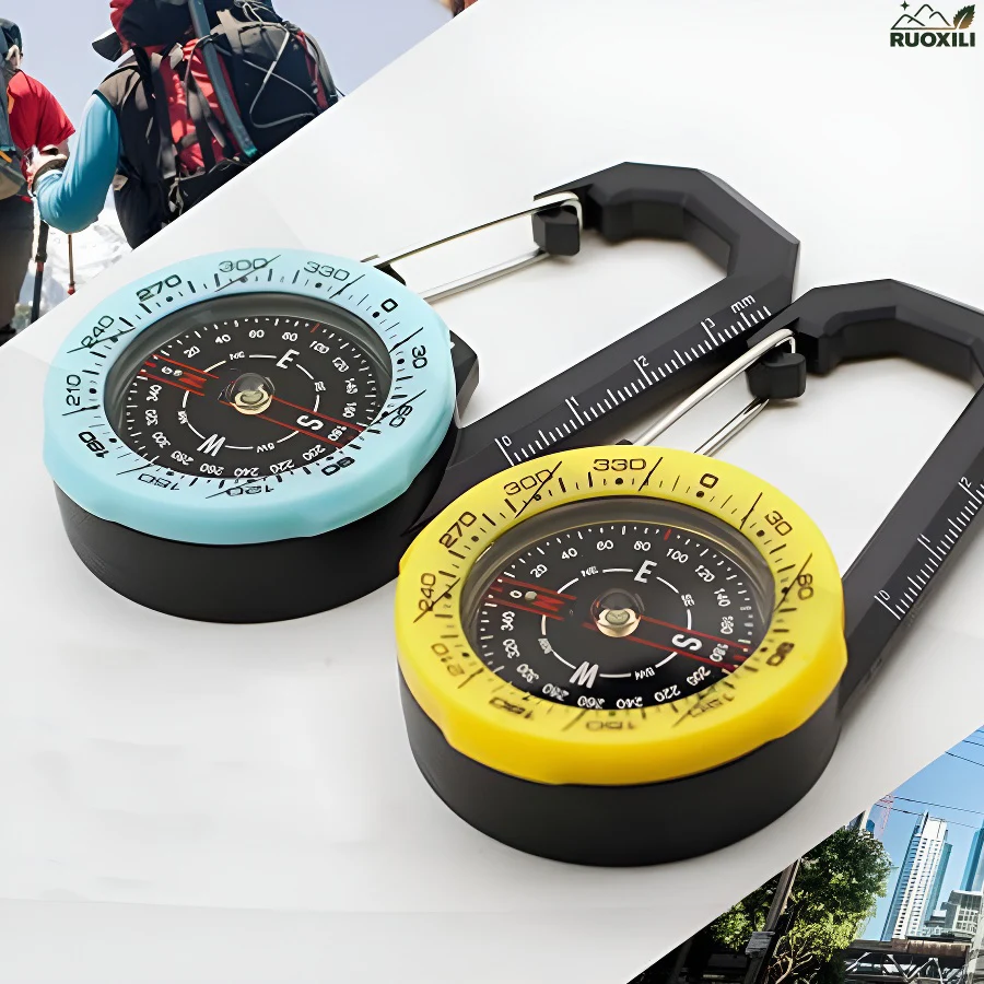 

Outdoor Buckle Type Sports Off-Road Compass Portable ABS Material Directional Guide for Hiking and Camping