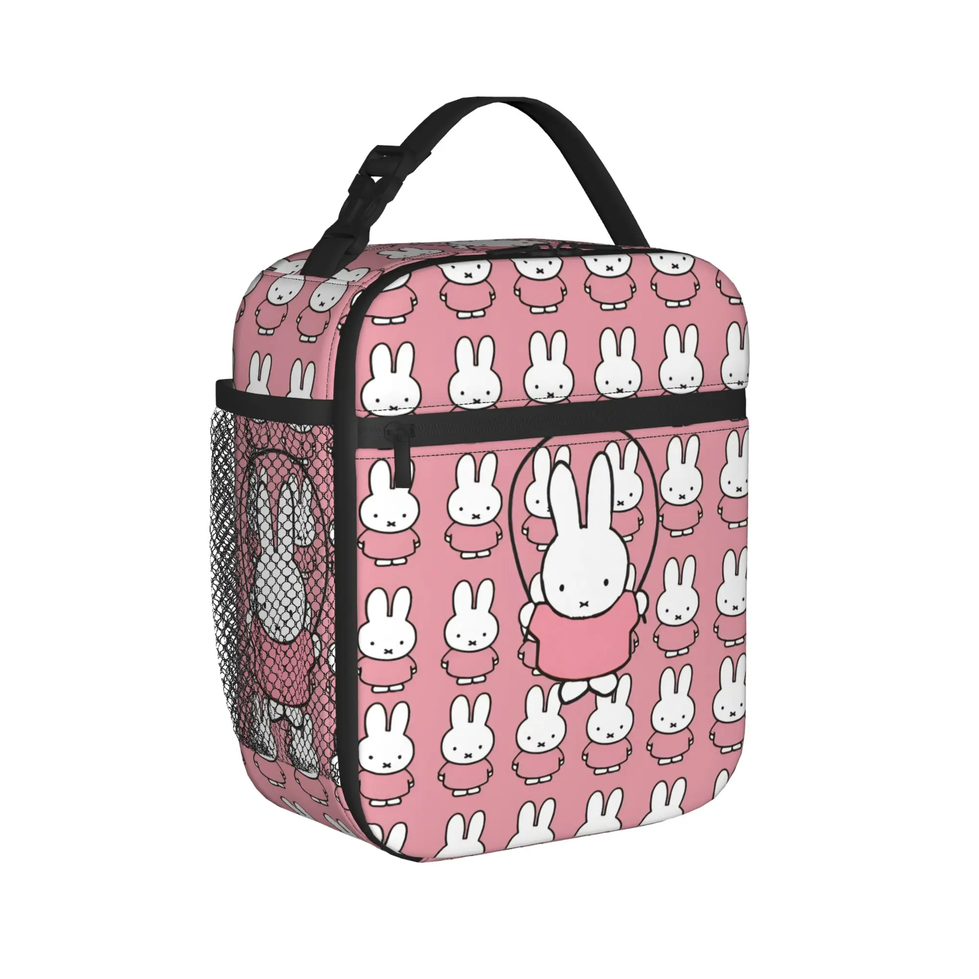 Kawaii M-Miffy Insulated Lunch Bags Large Meal Container Cooler Bag Tote Lunch Box Beach  Travel Girl Boy view 2