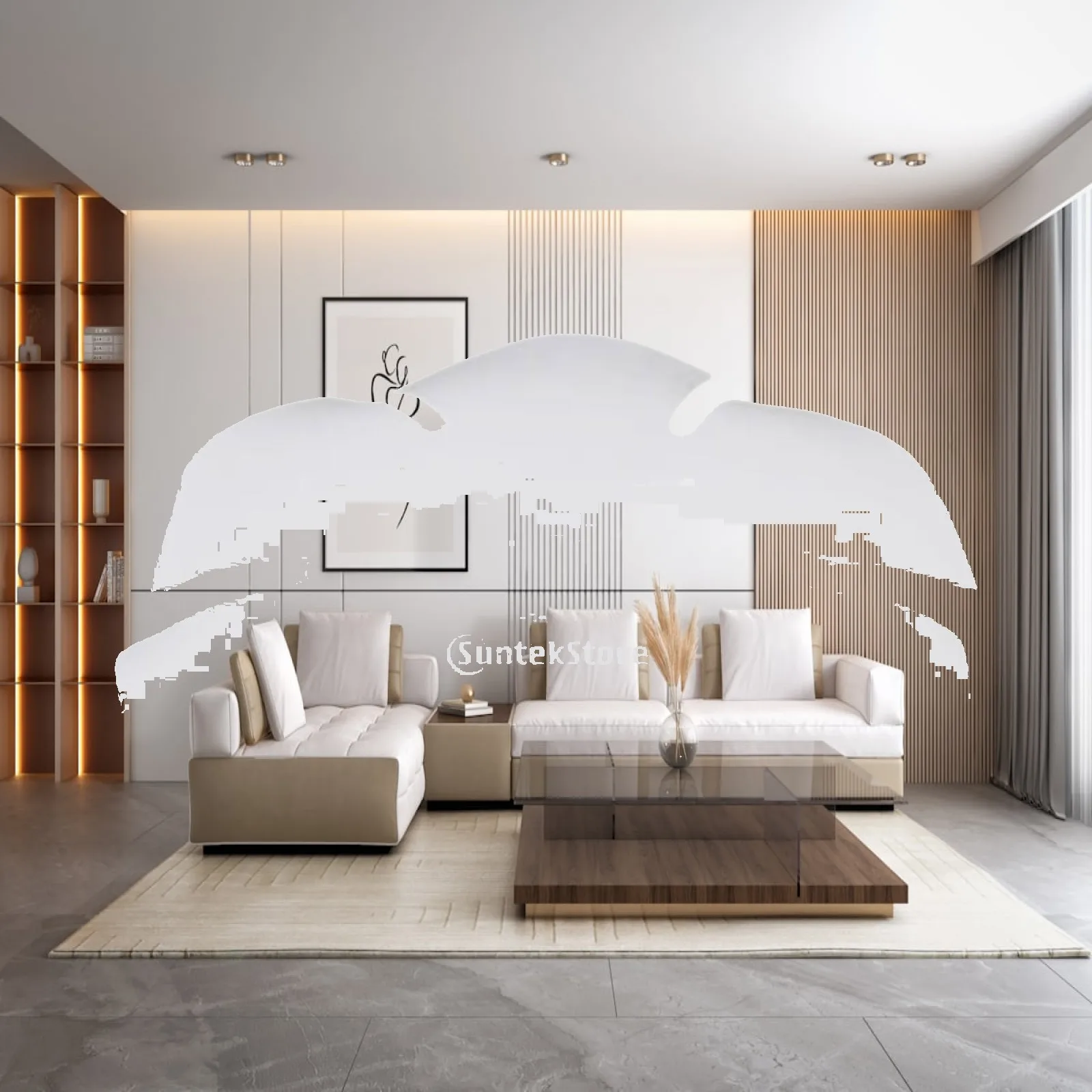 

Flower Pendant Lampshade PVC Material Classic Lamp Shade for Floor Lamp Bedroom Hanging Light Fixture