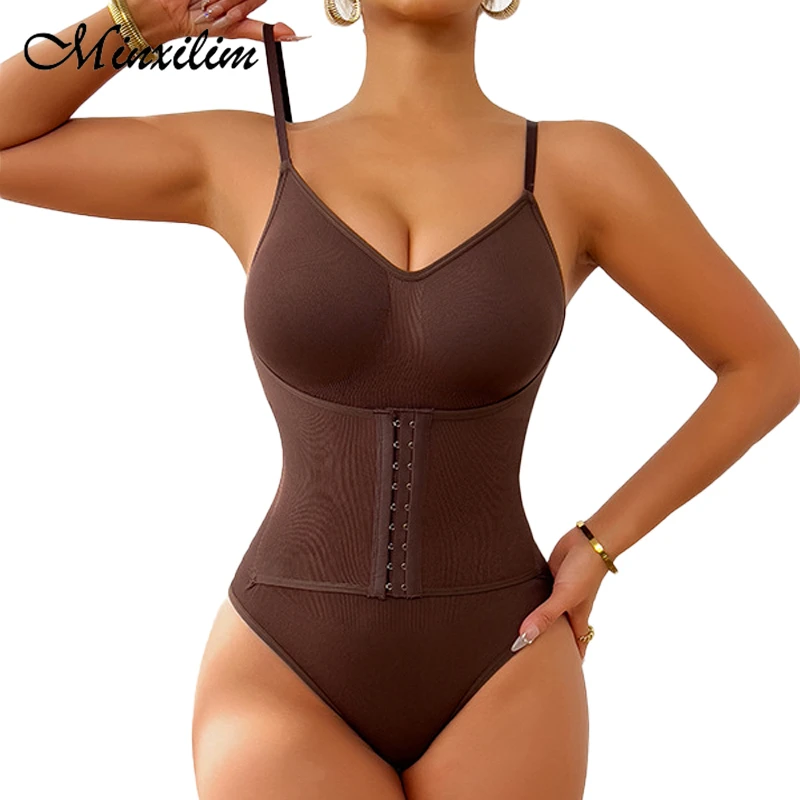 

Женский корсет-боди Minxilim с регулируемыми крючками, утягивающий пояс для коррекции фигуры, корректирующее белье для контроля живота, утягивающий корсет-топ для похудения