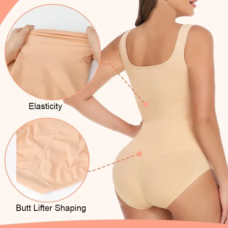 Women Shapewear Waist Trainer Bodysuits Tummy Control Full Body Shaper Tank Tops Jumpsuits