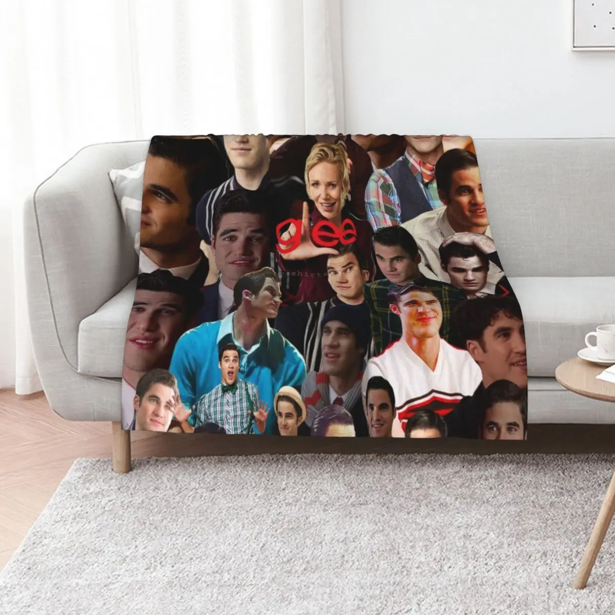 blaine anderson-glee photo collage Throw Blanket Machine Washable Soft Warm Blanket