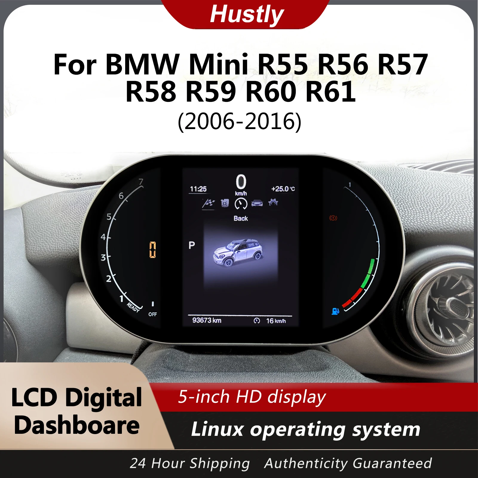 

Digital Dashboard For BMW Mini R Series R55 R56 R57 R58 R59 R60 R61 2006-2016 Speedometer LCD Cluster Instrument Panel