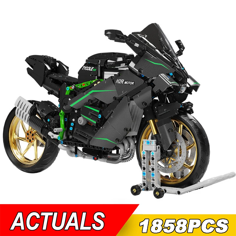 

NEW Technical 1:5 H2R City Motorcycle Car Model Building Blocks MOC Racing Motobike Vehicles Bricks Toy for Kids Children Gifts