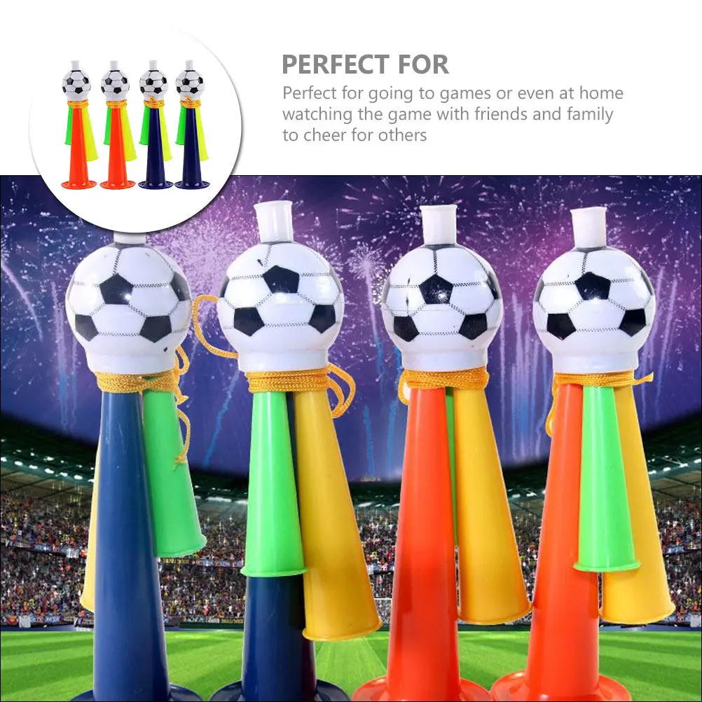 4Pcs Sports Game Cheering Horns Stadium Plastic Party Noise Makers for Soccer Football Fan Horn