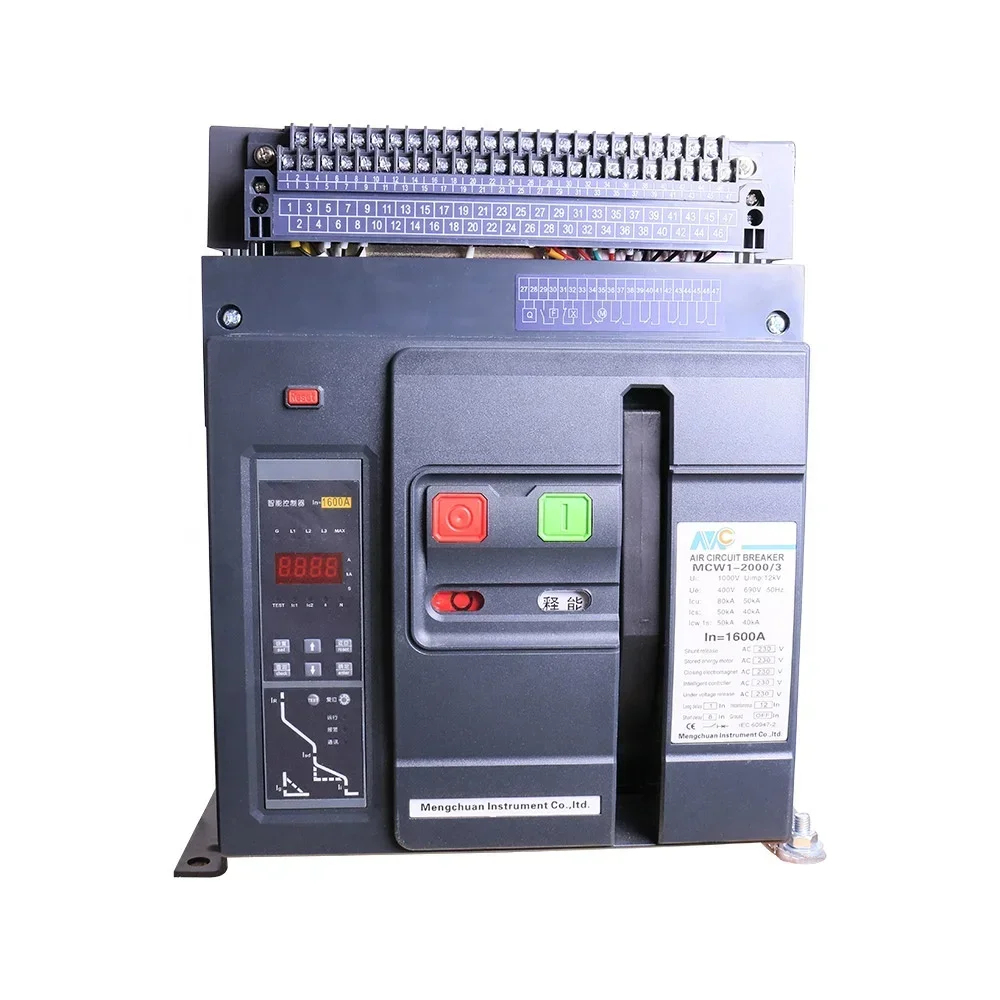 Reliable Quality ACB Air Circuit Breaker MCW1-2000A 1600A-2000A 3 Phase