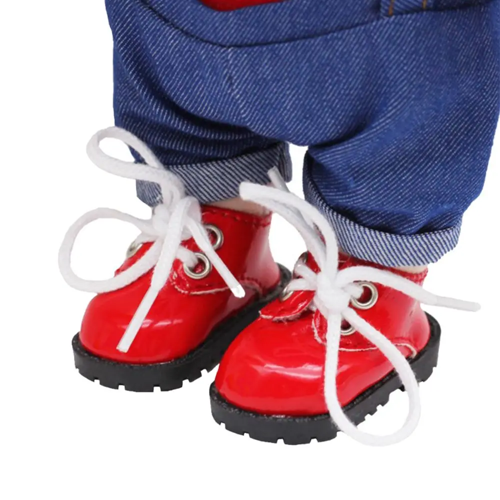 Fashion Gifts Toys For Girls Bright Leather Shoes Mini Clothing Doll Accessories Doll Shoes