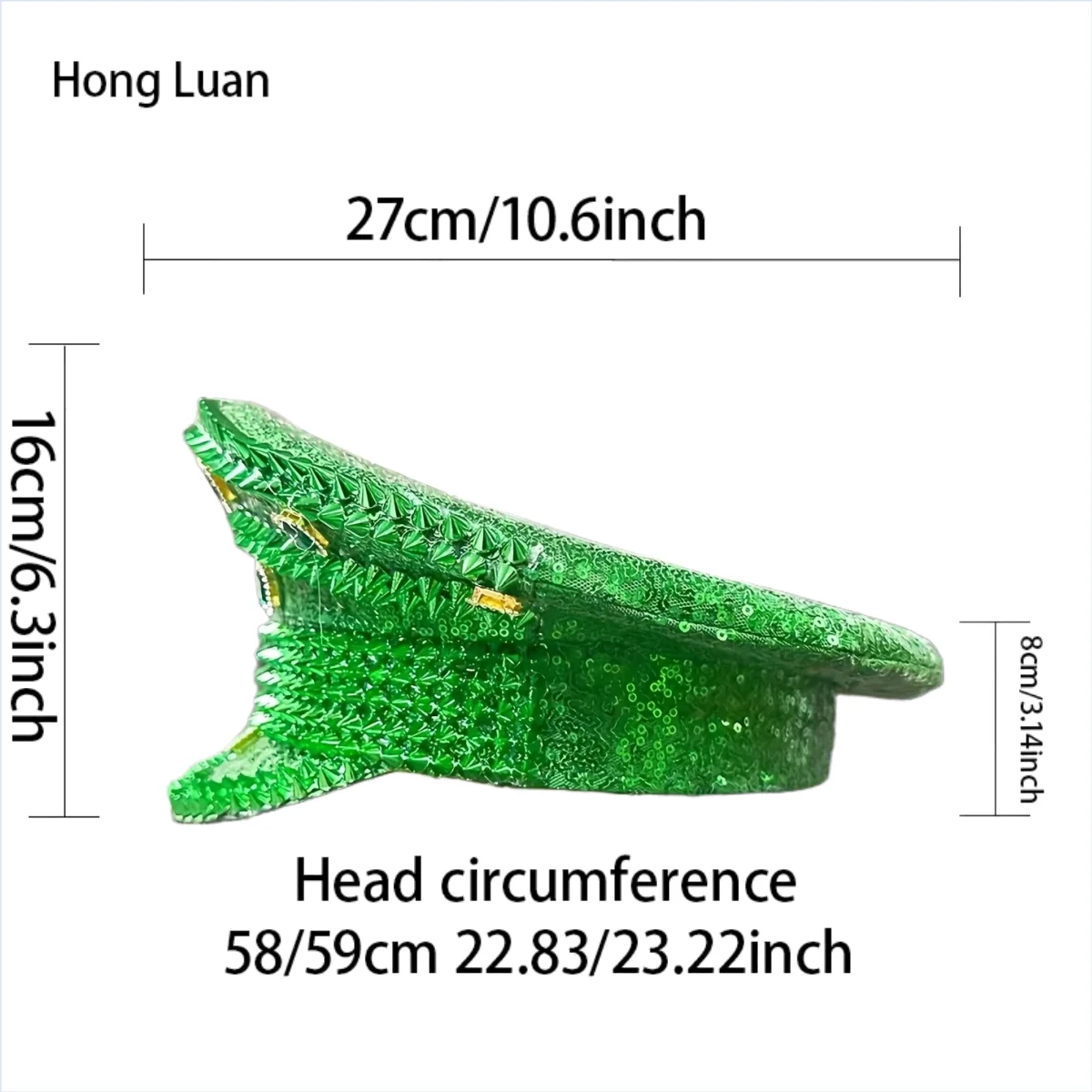 HongLuan  Halloween Costume Hat, Captain Hats Rhinestone for Burning Man Festival Woman, Cosplay Female Accessories