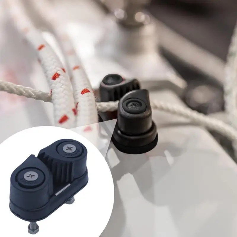 Rope Cam Cleat Multipurpose Nylon Kayak Cam Cleat Lightweight Boat Accessories Black Boat Cam Cleats for Sail Boats Pilates view 6