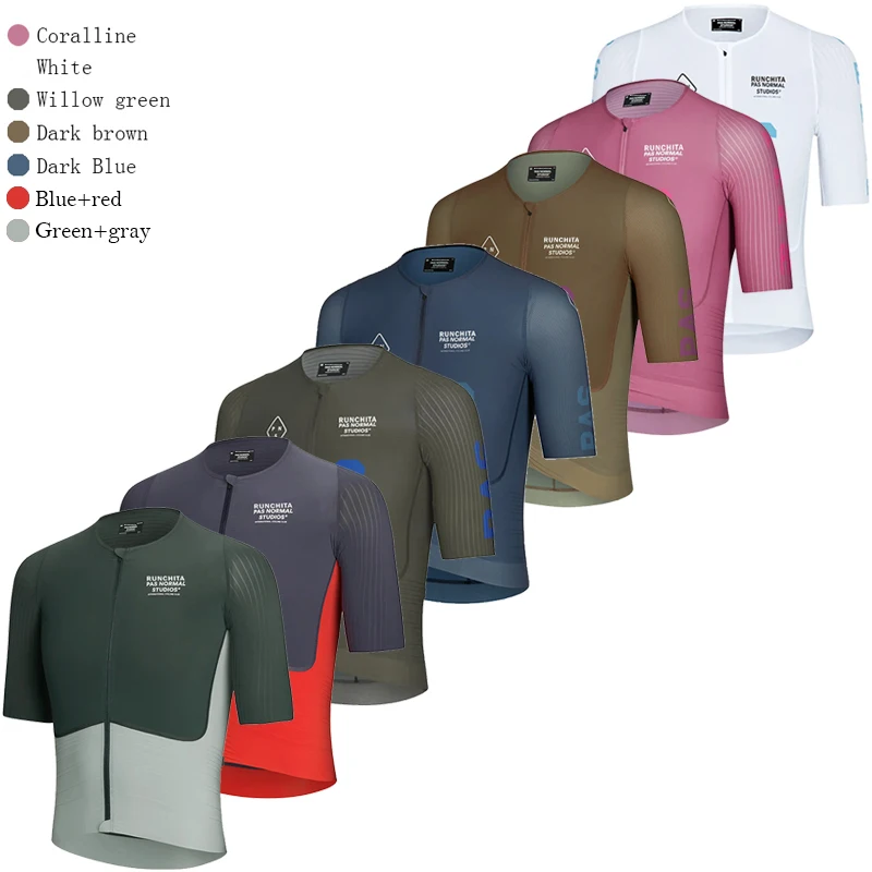 Maillot Ciclismo Hombre サイクルジャージ RUNCHITA Cycling Jersey Ultra-thin High-elasticity Woven 6D Fabric Short Sleeve Jersey