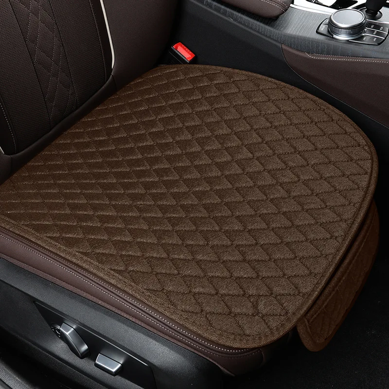 

Car Seat Cushions Linen Flax Non-slip Breathable Seat Cushion Front Driver Seat Cushion Auto Interior Accessories