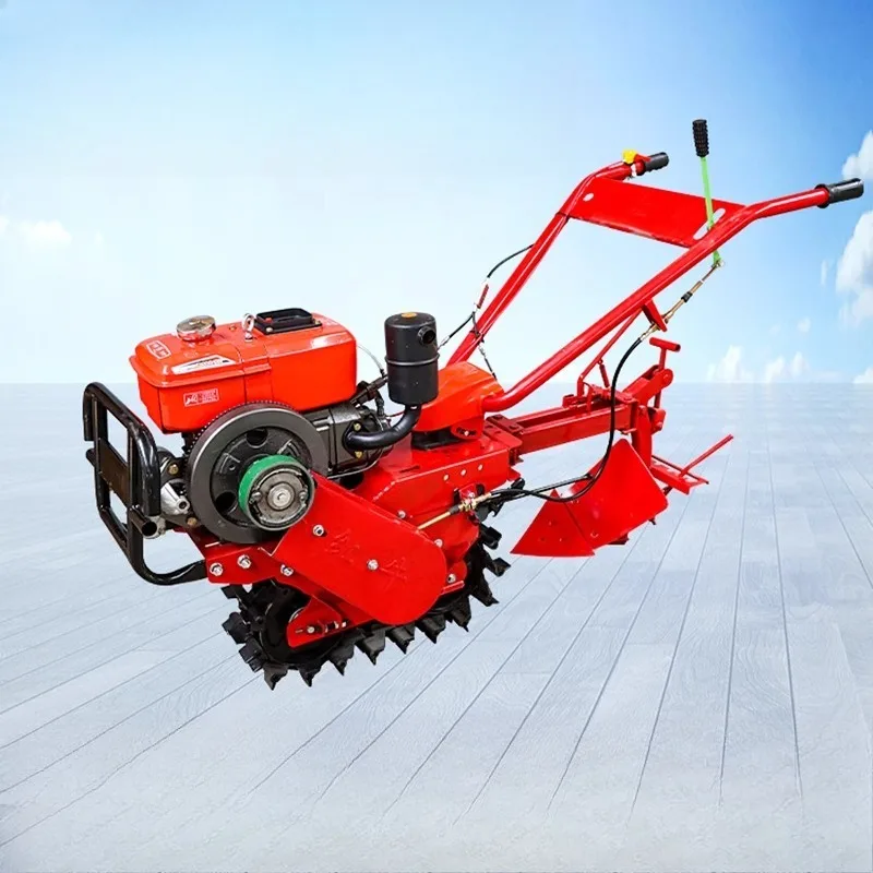 سلسلة بدء التشغيل الكهربائية، آلة تهب الثور الأحمر الصغيرة، محراث دوار، زراعة حراثة الأسمدة في البستان
