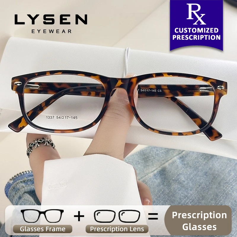 

LYSEN Trendy Rectangle Women Prescription Glasses Anti Blue Light Customization Optical Glasses UV Protection Progressive Lenses