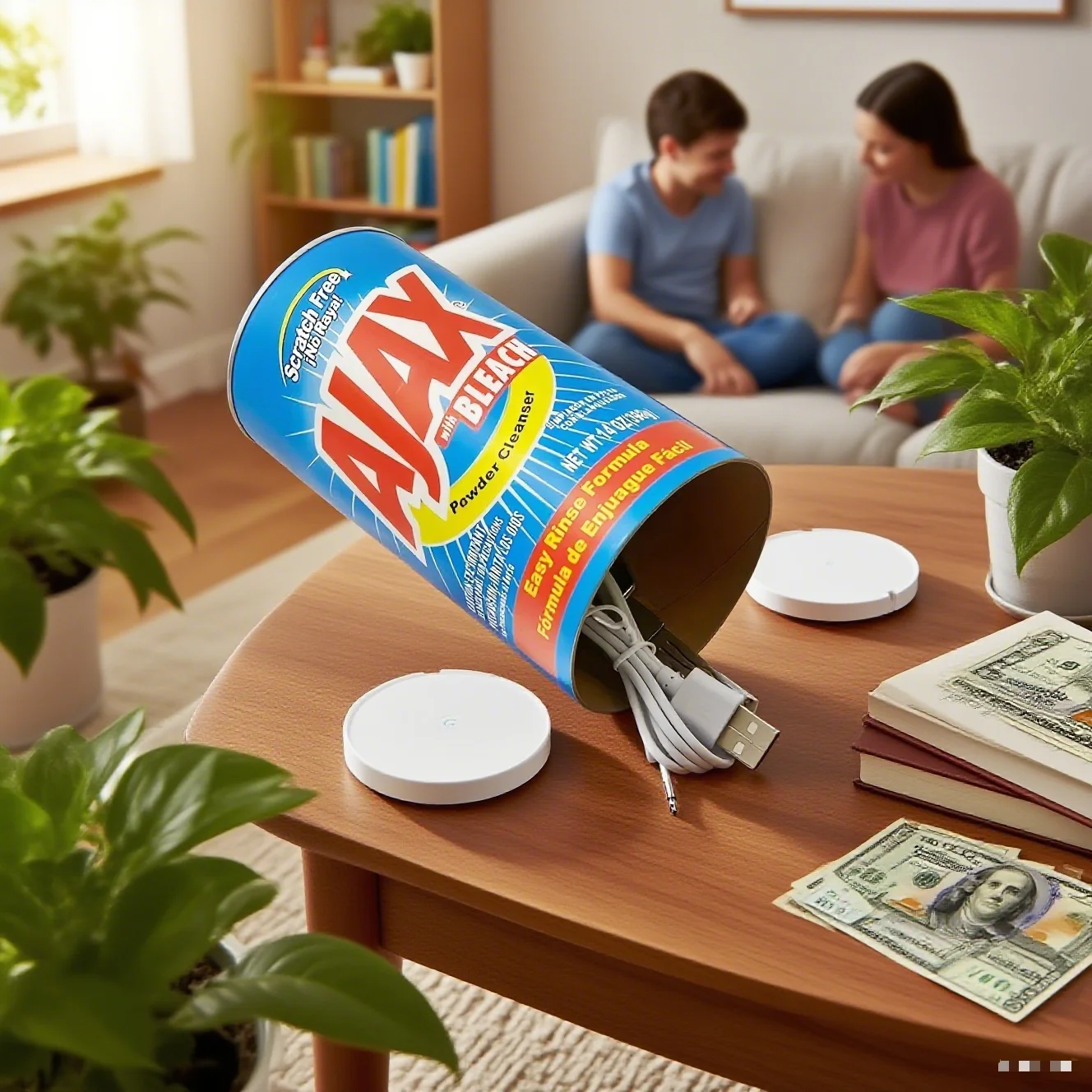 Ajax Stash Can Diversion Safe compartimento oculto para chaves dinheiro objetos de valor - segurança doméstica segura