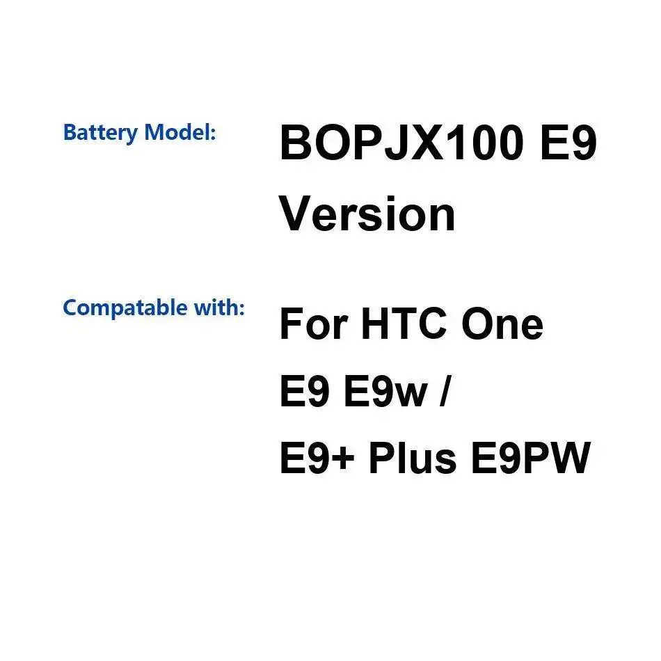 

Надежная мощность для HTC One E9 E9w E9 + Plus E9PW BOPJX100 Версия Премиум Сменный аккумулятор для мобильного телефона 2800 мАч
