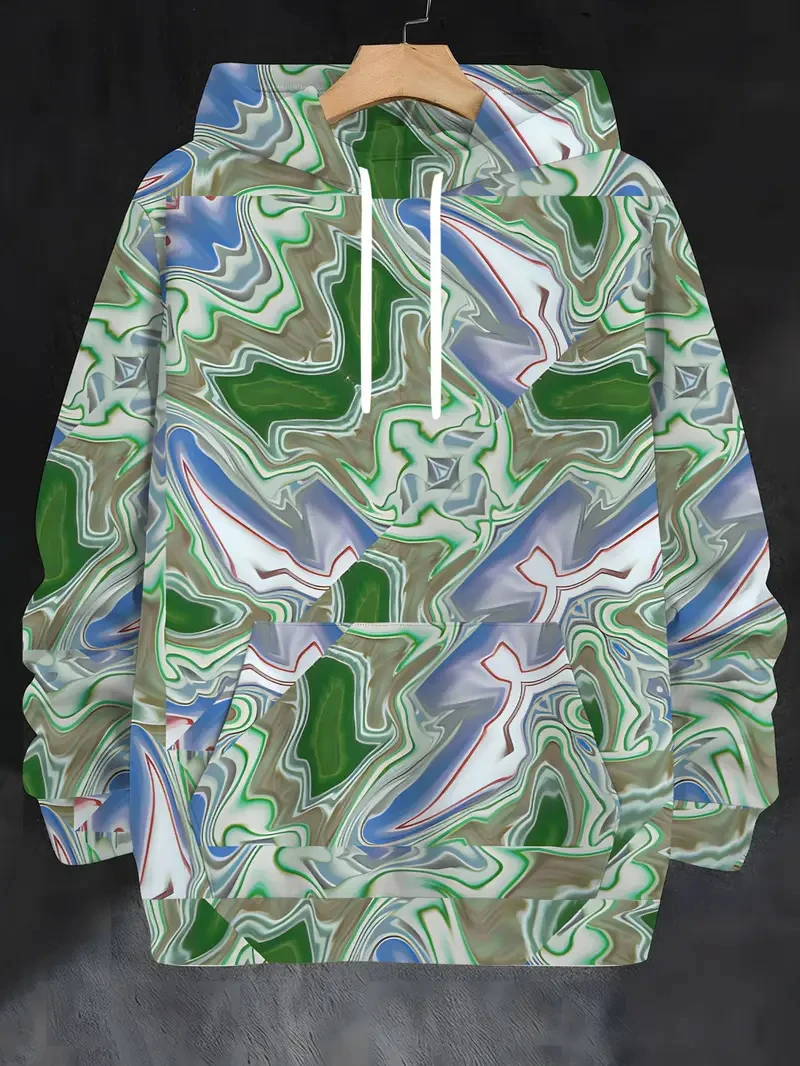 مضحك رجل مجردة الفن نمط هوديي ثلاثية الأبعاد طباعة الرجال مقنعين البلوز ملابس للرجال الكتابة على الجدران الرجال المتضخم بلوزات هوديي