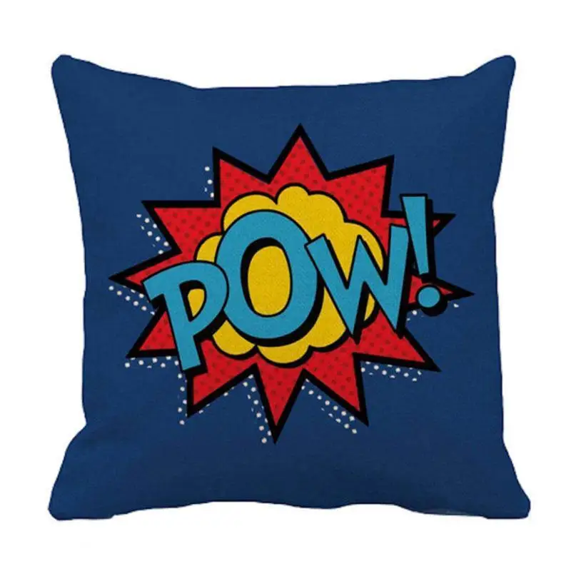 Anime Pop Art Cushion Covers 45x45cm, Zipper Closure, Linen Throw Pillow Cases for Sofa Bed Living Room Decor