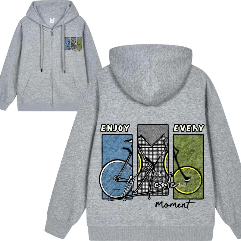 Moletom com capuz masculino com zíper Arte abstrata em design de moletom 2025 Novo estilo casual para casais Estilo para casais