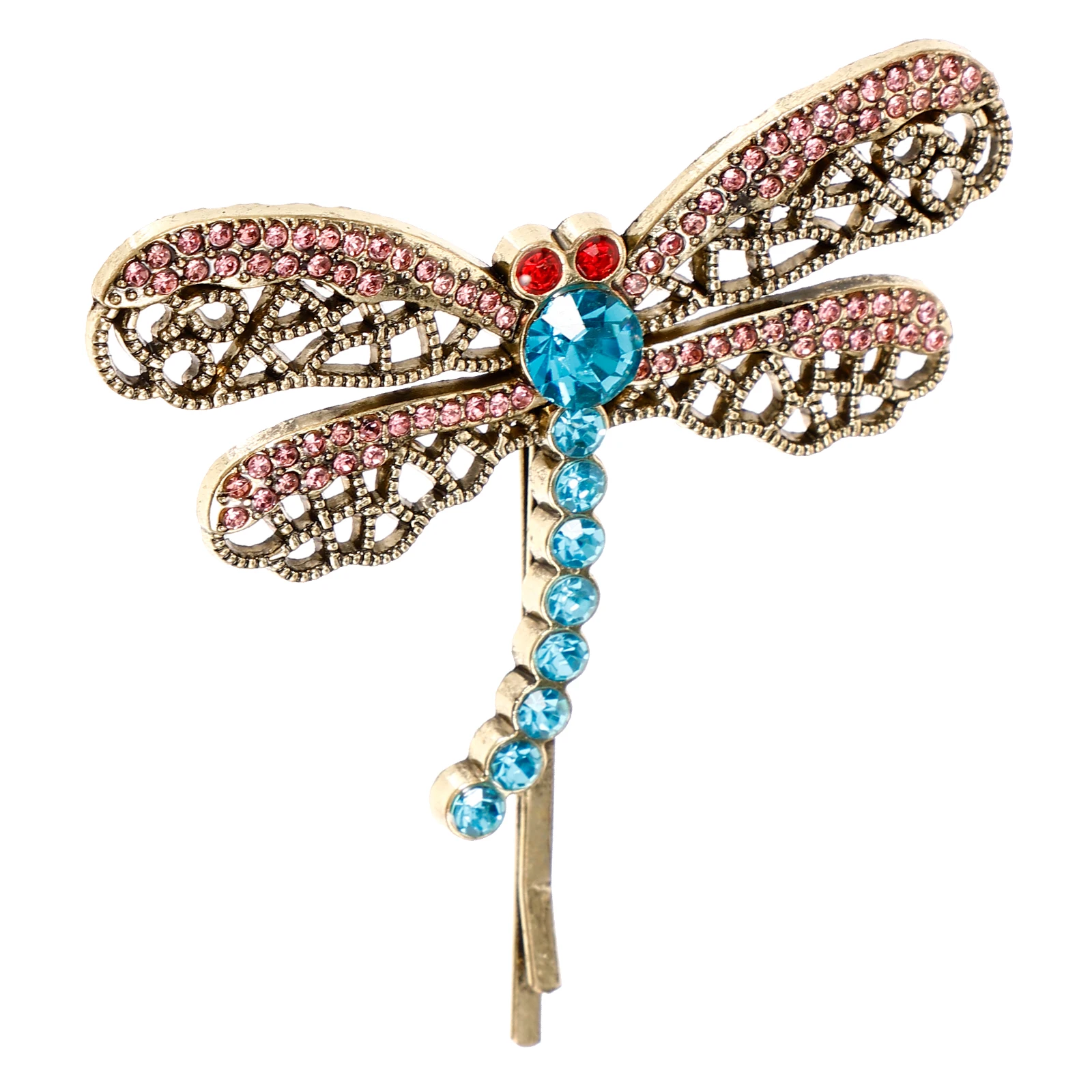 

s Dragonfly Hair Clip Alloy Rhinestone Elegant Wedding Party Prom Barrette Costume Jewelry Accessory for Women Girls