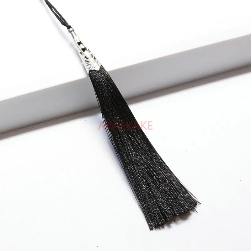 Sharp hat tassel hollowed out phoenix tail hanging tassel ancient costume button down pendant accessory fan pendant