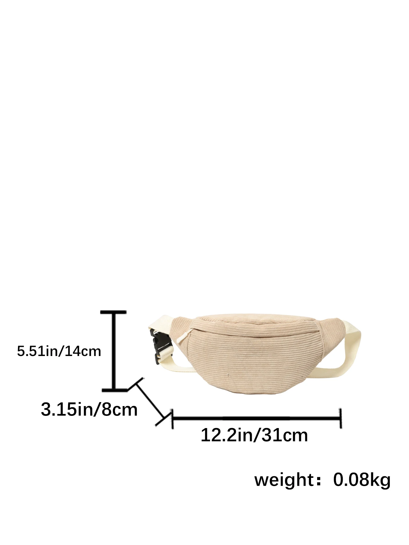 Casual Cord Gürtel Taschen für Frauen Mode Fanny Pack Weibliche Banane Taille Tasche Hüfte Geldbörse Schulter Crossbody Brust Tasche Tasche – Detail 9