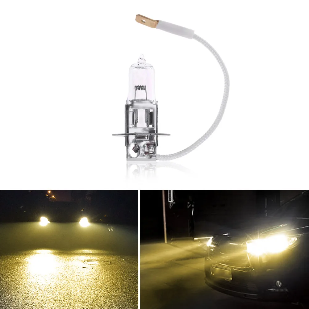 1pc H3 24V 55W 3000K Yellow Car Xenon High/Low Beam Fog Lamp Halogen Bulb