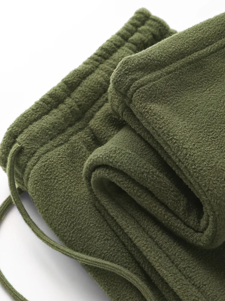 Vintage Thick Winter Casual Fleece Pants Men Wide leg Baggy Warm Sweatpants Male Drawing Jogger Pants Falls Trousers