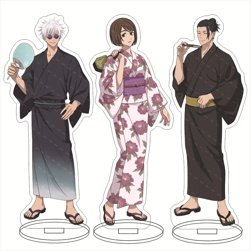 16CM Keychain Anime Jujutsu Kaisenœ Gojo Satoru Fushiguro Toji Getou Suguru Acrylic Figure Stand Model Cartoon Desk Decor Gift