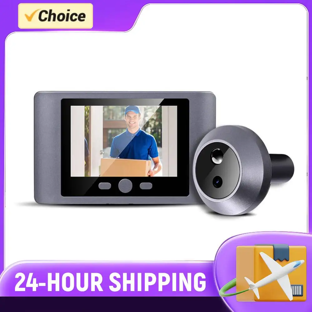 

Мини-камера-глазок для двери, беспроводная, с ИК-ночным видением, цифровая, 2,8 дюйма, 2000 мАч