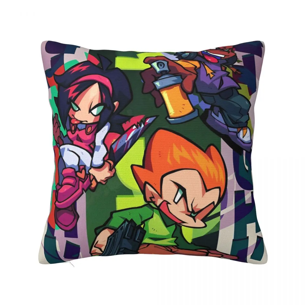 Credits To RealDazzen Friday Night Funkin Pillow Covers Living Room Cushion Case Cool Home Decoration Throw Pillow Case 40*40