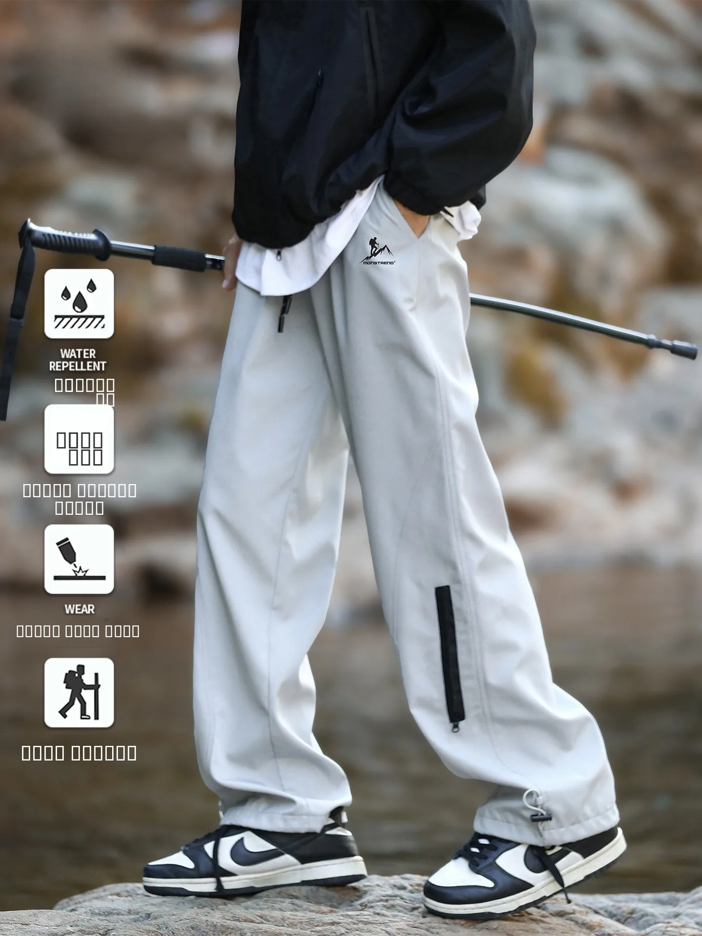 

Мужские спортивные брюки Mdnstrend American Sle, водонепроницаемые, свободного кроя, прямые штанины, для активного отдыха и работы, повседневные, модные