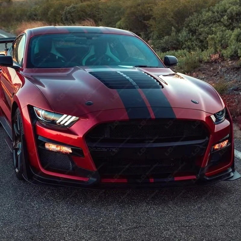 Body Kit for Mustang 18-20 Upgrade to GT500 Style Front Bumper Rear Bumper Side Skirts Exhaust Body Kit 5