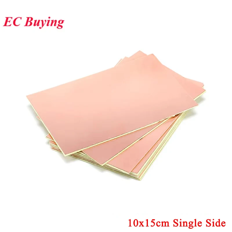 

1Pc-10Pcs FR4 PCB 10x15cm Single Side Copper Clad Plate DIY PCB Kit Laminate Circuit Board 10*15cm 100mm 150mm 1.5mm Glass Fiber
