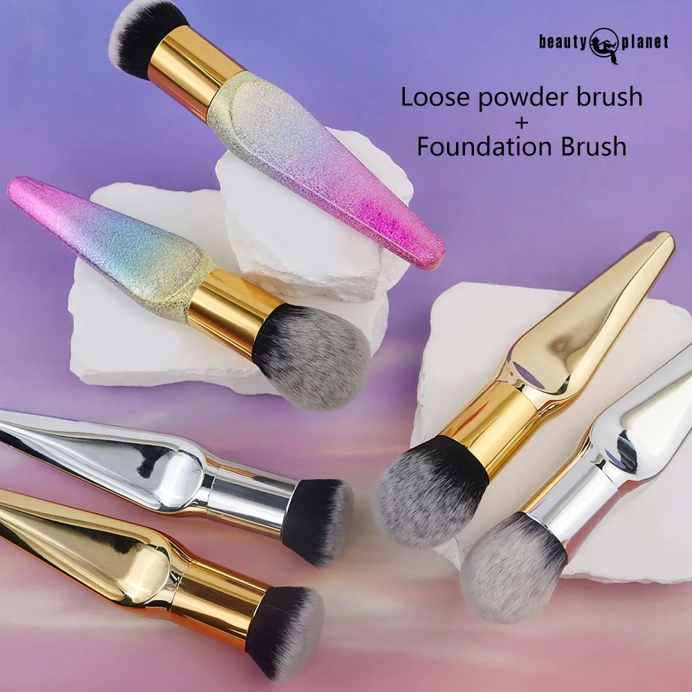 Beauty Planet Oversize Loose Powder Foundation Brushes Makeup Brush Horse Hair Professional Make Up Cosmetic High Quality Tools