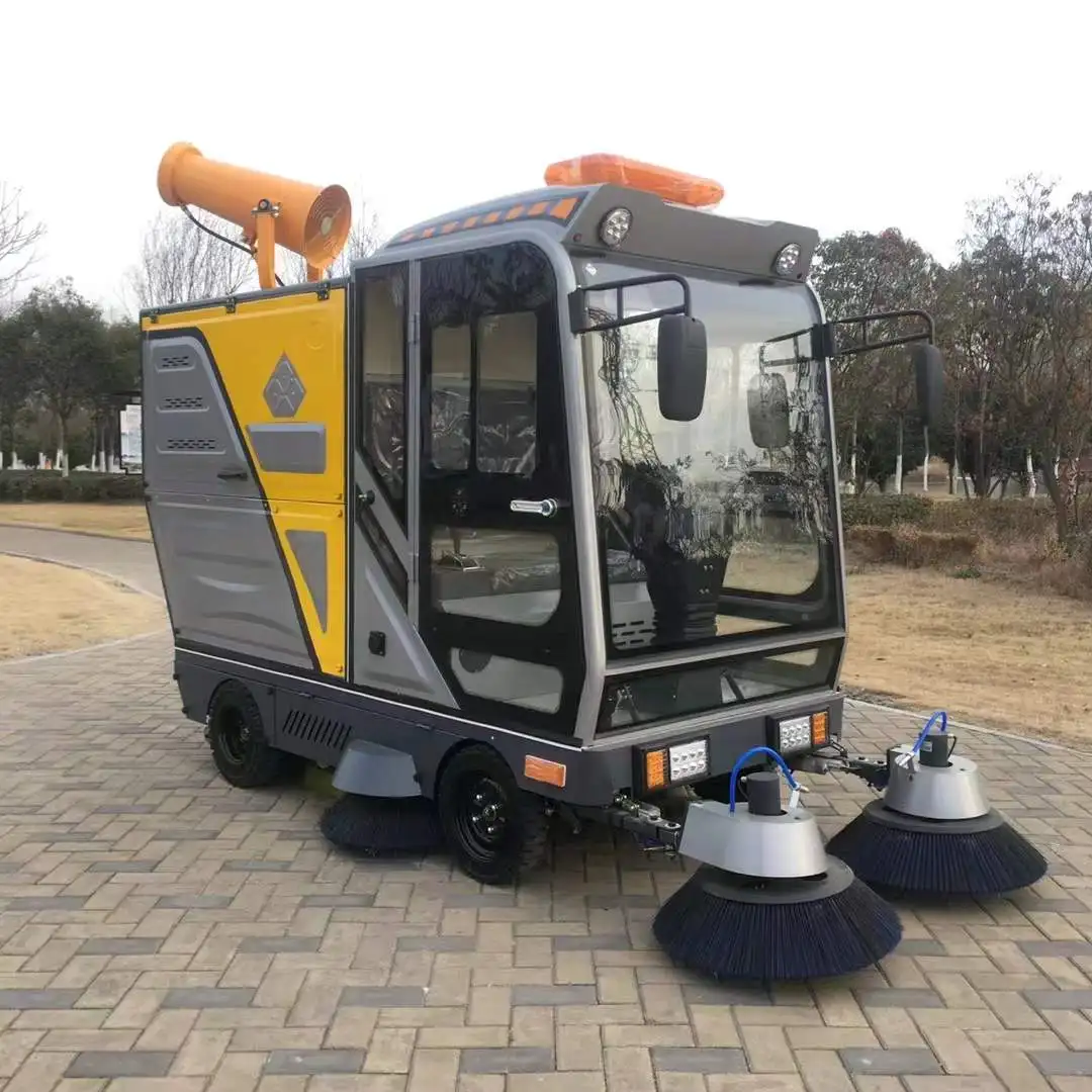 48V Working 6 Hours Sweeping Width 1250mm Road Cleaning Electric Street Ride on Loader Sweeper