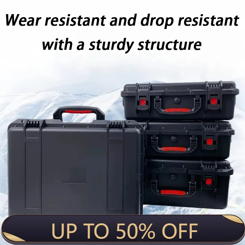 Portable Toolbox Empty Rigid Plastic Case Storage Boxes Large Hard Case Tools Suitcase With Lock Waterproof Parts Organizer Box