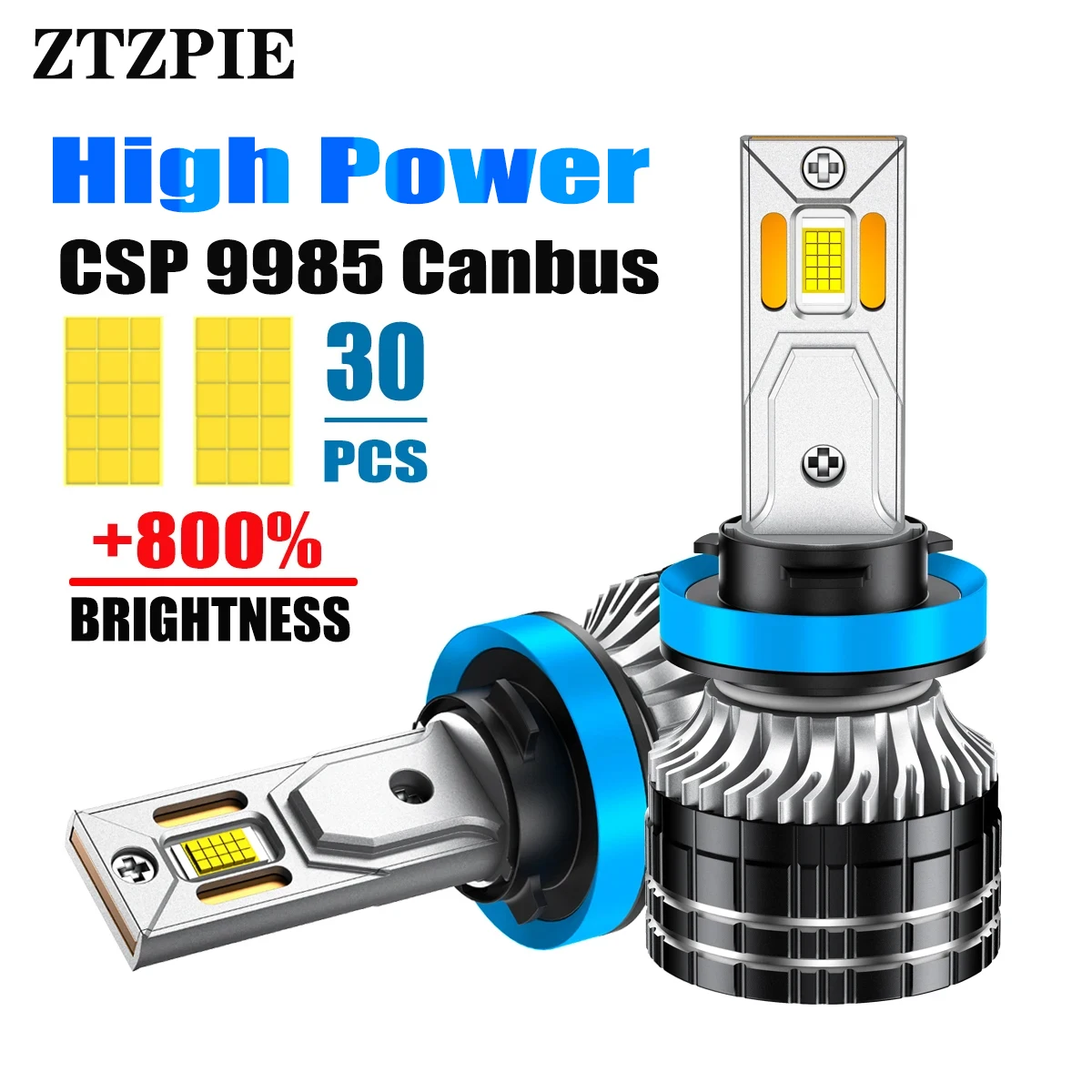 

ZTZPIE Car LED Headlight H7 LED Canbus H4 H1 H8 H11 HB3 HB4 9005 9006 6000K Auto Lamp Turbo Fog Light 12V High Power Led Lamp