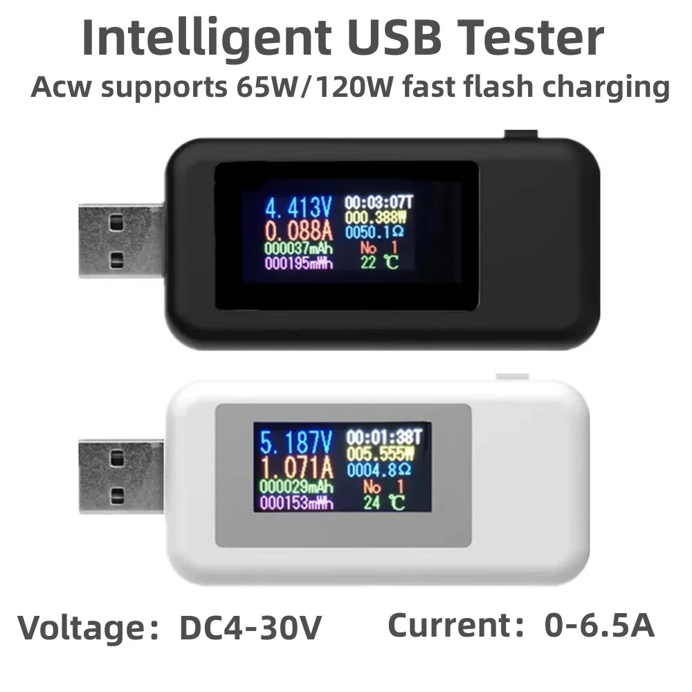 10 w 1 DC USB Tester Saat Ini 4-30V Meteran Waktu amperomierz Monitor cyfrowy odcięcie Indikator Daya Pengisi Daya Bank