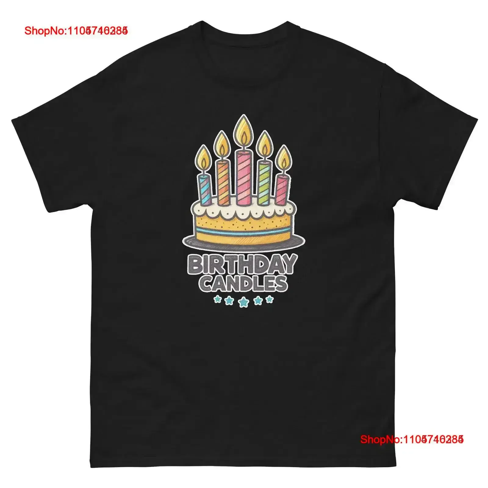 Birthday Candles Party Supplies Items Event T Shirt vintage Washed Top For Everyday Wear streetwear homme Versatile vintage
