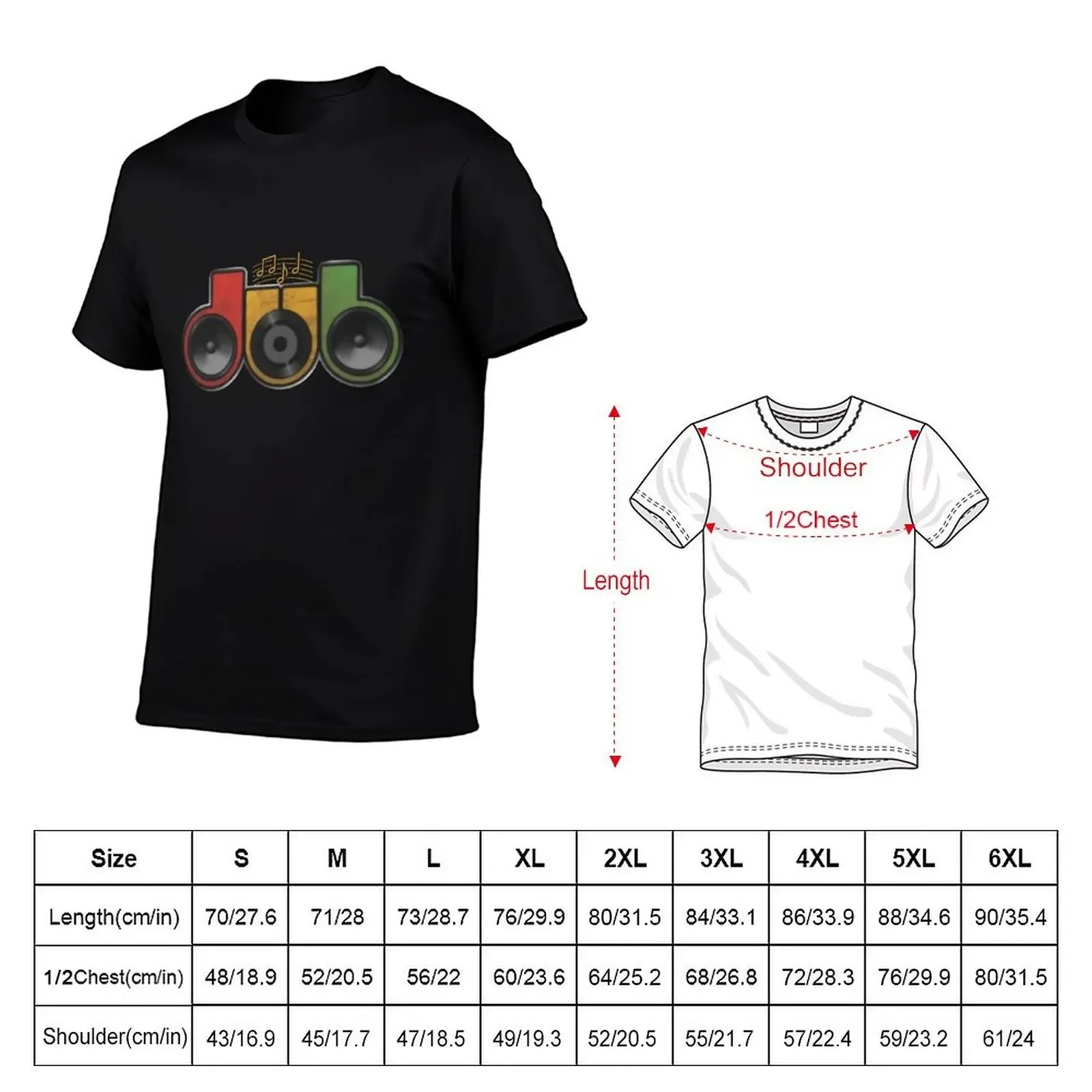 Dub speaker system. T-Shirt funny shirt cotton heavyweights clothing for men