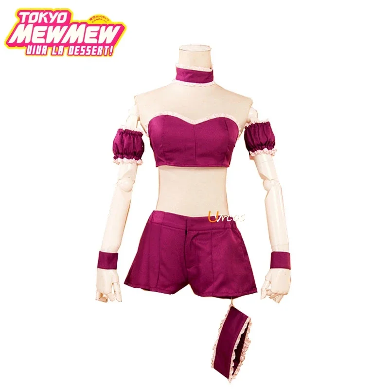 《Custom Size》Tokyo Mew Mew Cosplay Costume for Halloween Christmas Party Power Fujiwara Zakuro Costume