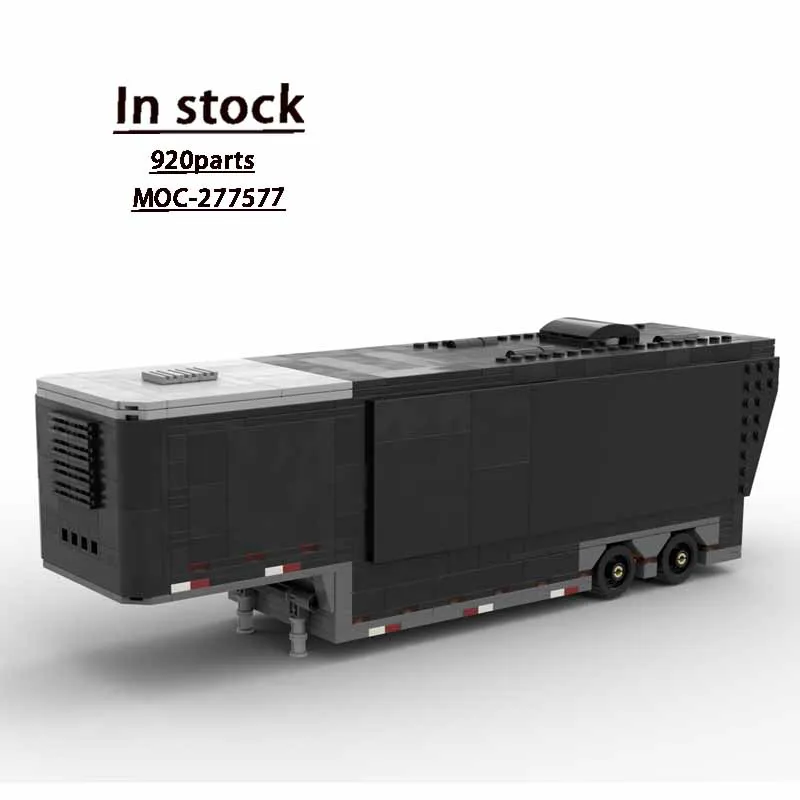 New MOC-277577 Closed Racing Trailer Dump Truck Building Block Model 920 Parts MOC Creative Toy Gift for Boys and Kids' Birthday