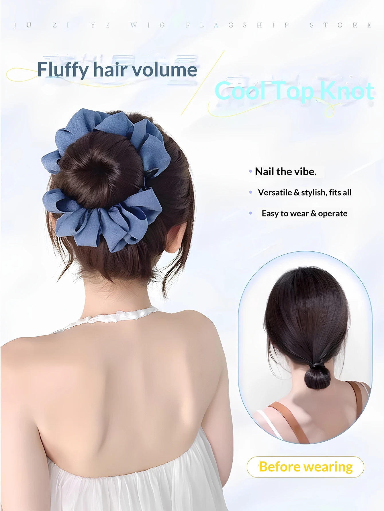 Schwarzer Haarknoten mit Krall – Claw Clip Messy Bun Hair Piece Bewertung und Preis