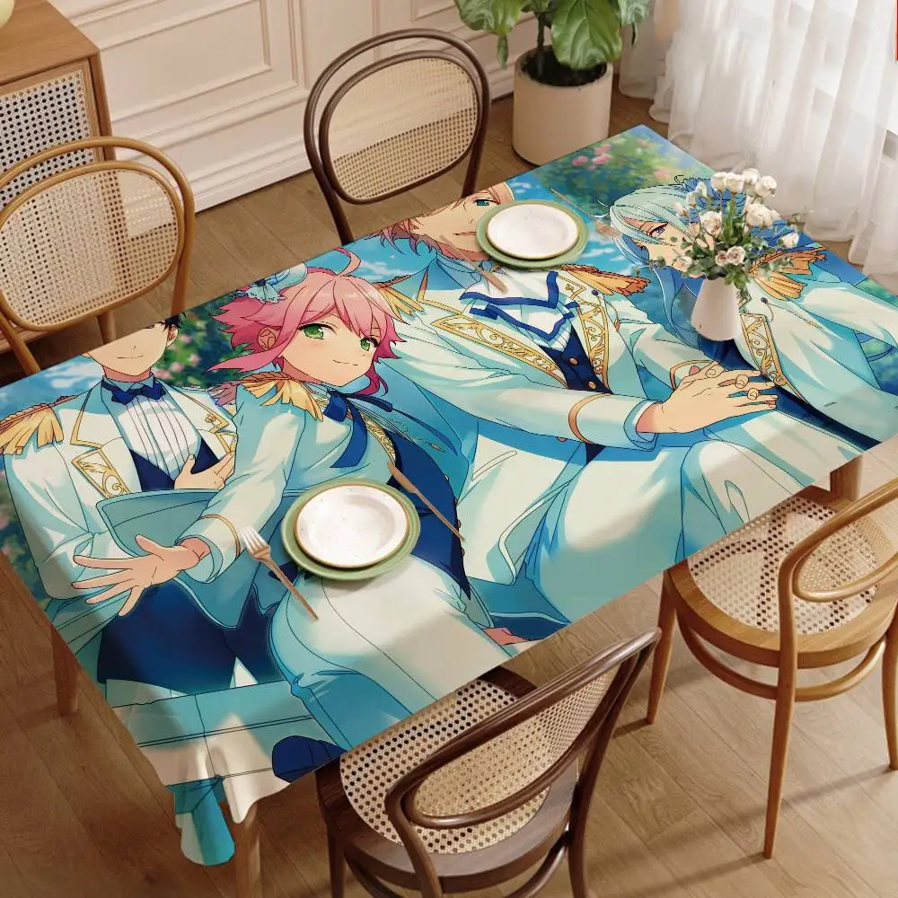 Maiden Game Ensemble Stars Rectangle Tablecloth Table Decor Reusable Waterproof Kitchen Dining Table Cloth Holiday Decoration
