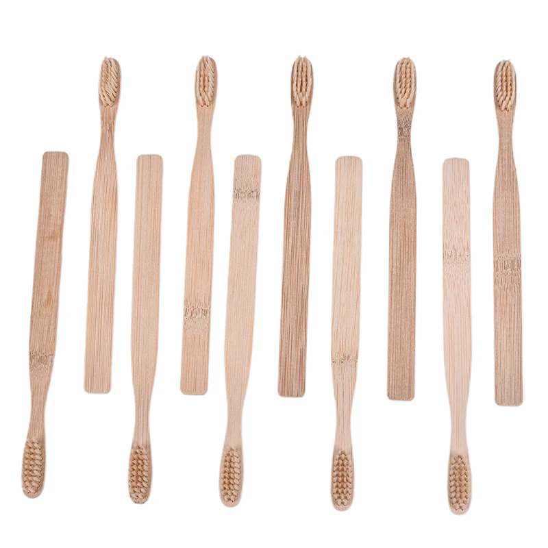 10pcs/oral Natural Bamboo Fibre Tooth Brush Set Soft Bristle Charcoal Teeth Eco Bamboo Toothbrushes Dental Oral Care