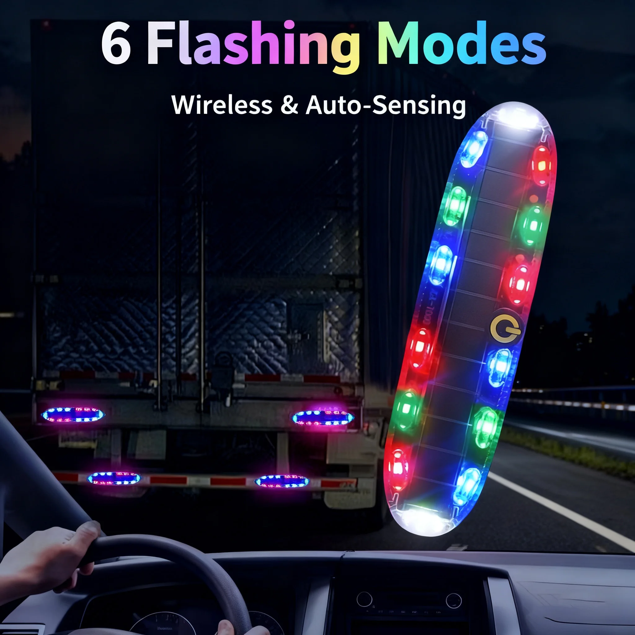 

Large Size Solar Flashing Warning Light LED Warning Safety Flashing By Strobe Light Auto Parking Lamp Truck Visual Width Lamp