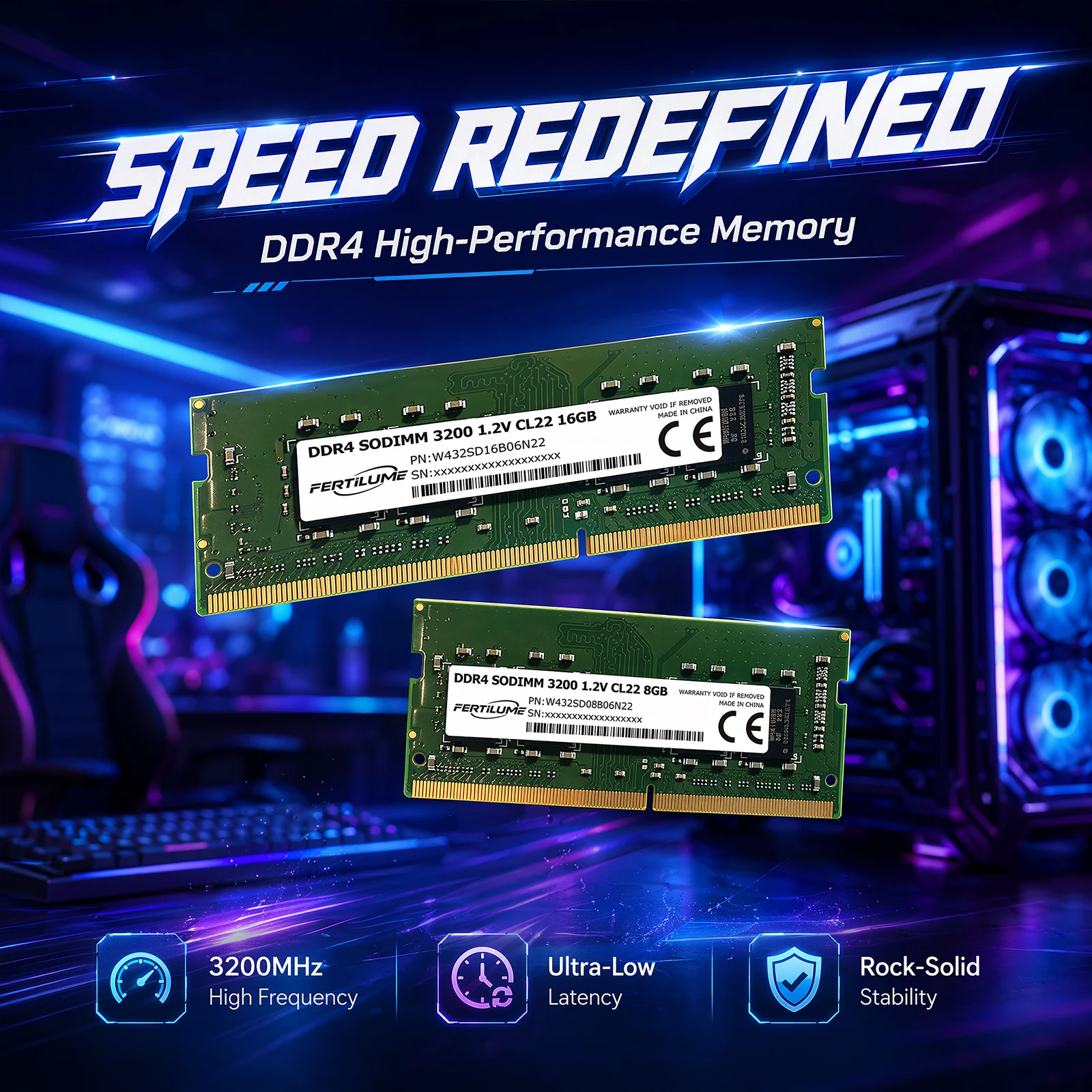 Memory Ram Upgrade - DDR4 SODIMM 3200MHz RAM 8GB 16GB