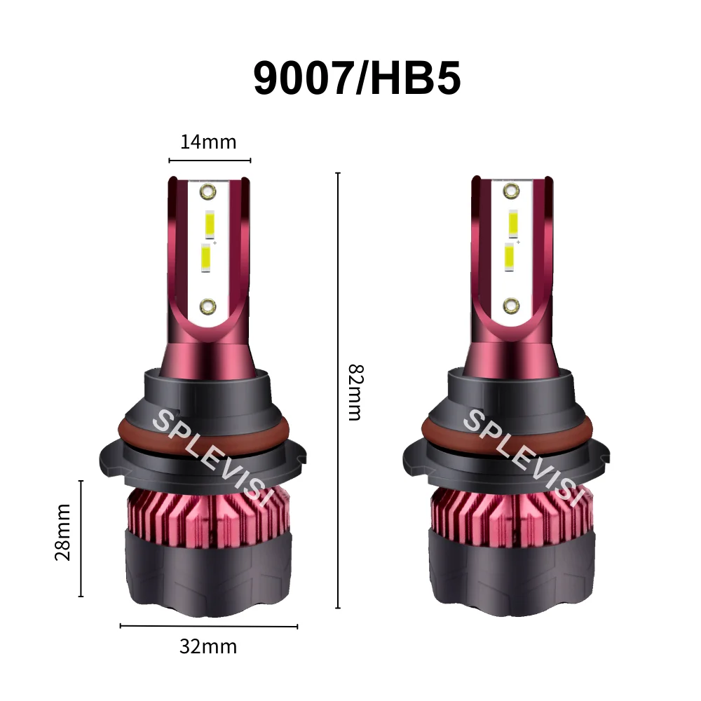 2Pcs 6000K HID White LED Headlight Bulbs 9007/HB5 200W 20000LM For Nissan Murano 2003 2004 2005 2006 2007 2008