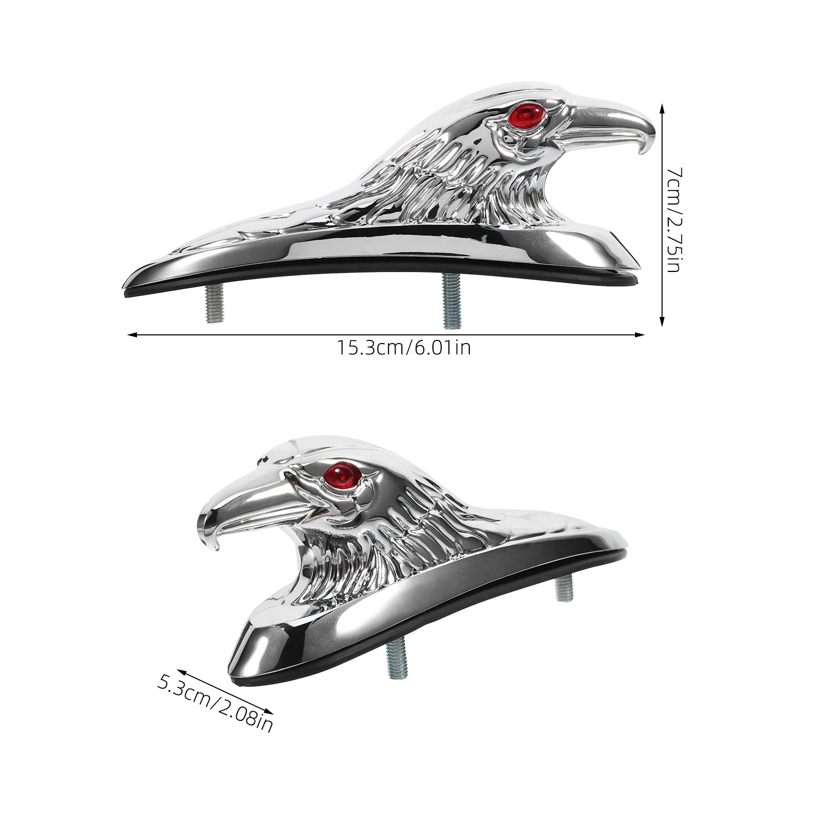 Motorcycle Eagle Head Ornament Front Mudguard Decoration Durable Stylish Easy Installation Aesthetic Upgrade Eagle Head Decor